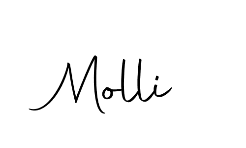Use a signature maker to create a handwritten signature online. With this signature software, you can design (Autography-DOLnW) your own signature for name Molli. Molli signature style 10 images and pictures png