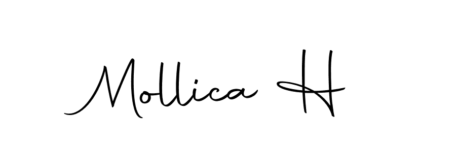 Create a beautiful signature design for name Mollica H. With this signature (Autography-DOLnW) fonts, you can make a handwritten signature for free. Mollica H signature style 10 images and pictures png