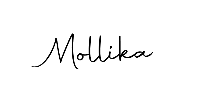 How to make Mollika signature? Autography-DOLnW is a professional autograph style. Create handwritten signature for Mollika name. Mollika signature style 10 images and pictures png