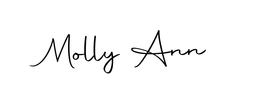 How to make Molly Ann name signature. Use Autography-DOLnW style for creating short signs online. This is the latest handwritten sign. Molly Ann signature style 10 images and pictures png