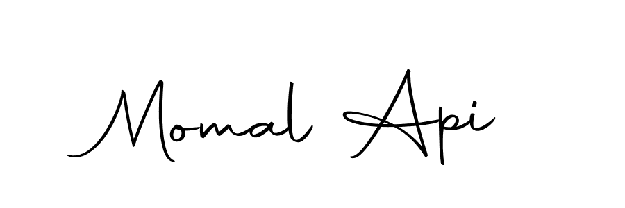 Design your own signature with our free online signature maker. With this signature software, you can create a handwritten (Autography-DOLnW) signature for name Momal Api. Momal Api signature style 10 images and pictures png