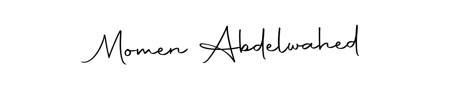 Make a beautiful signature design for name Momen Abdelwahed. With this signature (Autography-DOLnW) style, you can create a handwritten signature for free. Momen Abdelwahed signature style 10 images and pictures png