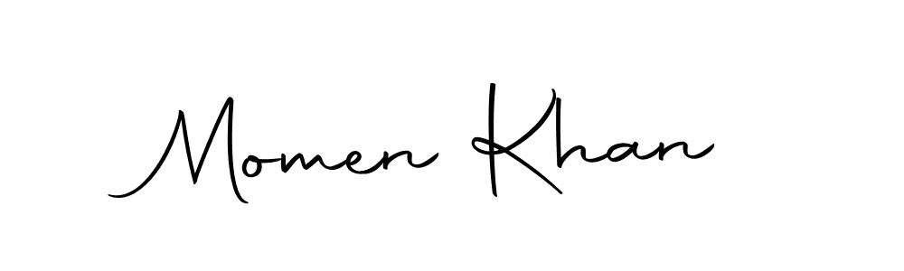 How to make Momen Khan name signature. Use Autography-DOLnW style for creating short signs online. This is the latest handwritten sign. Momen Khan signature style 10 images and pictures png