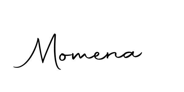 Make a beautiful signature design for name Momena. With this signature (Autography-DOLnW) style, you can create a handwritten signature for free. Momena signature style 10 images and pictures png