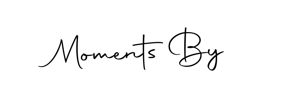 Design your own signature with our free online signature maker. With this signature software, you can create a handwritten (Autography-DOLnW) signature for name Moments By. Moments By signature style 10 images and pictures png