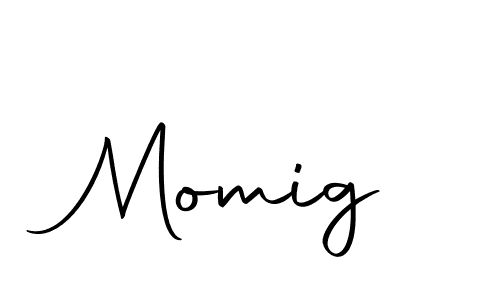 Create a beautiful signature design for name Momig. With this signature (Autography-DOLnW) fonts, you can make a handwritten signature for free. Momig signature style 10 images and pictures png