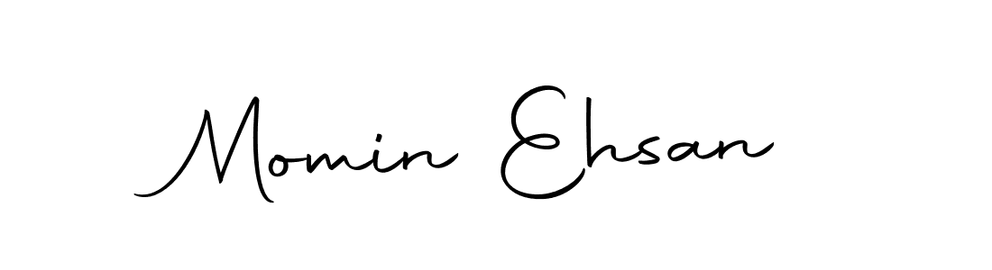 How to make Momin Ehsan name signature. Use Autography-DOLnW style for creating short signs online. This is the latest handwritten sign. Momin Ehsan signature style 10 images and pictures png
