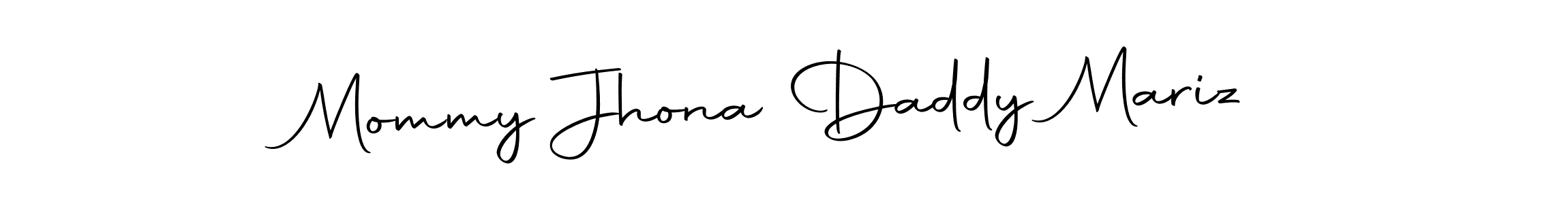 Create a beautiful signature design for name Mommy Jhona Daddy Mariz. With this signature (Autography-DOLnW) fonts, you can make a handwritten signature for free. Mommy Jhona Daddy Mariz signature style 10 images and pictures png