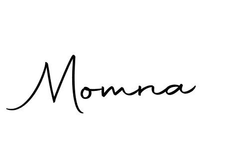 Momna stylish signature style. Best Handwritten Sign (Autography-DOLnW) for my name. Handwritten Signature Collection Ideas for my name Momna. Momna signature style 10 images and pictures png