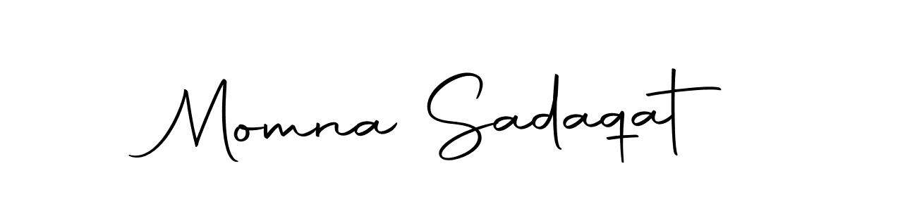 Use a signature maker to create a handwritten signature online. With this signature software, you can design (Autography-DOLnW) your own signature for name Momna Sadaqat. Momna Sadaqat signature style 10 images and pictures png