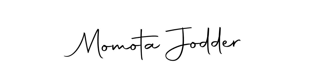 Create a beautiful signature design for name Momota Jodder. With this signature (Autography-DOLnW) fonts, you can make a handwritten signature for free. Momota Jodder signature style 10 images and pictures png