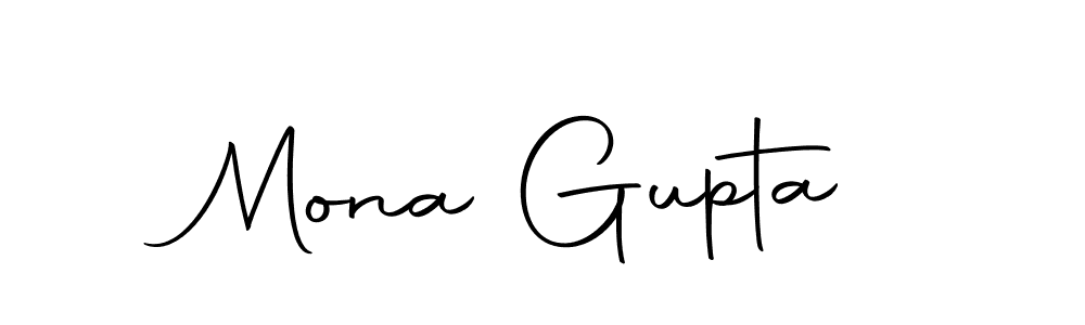 Create a beautiful signature design for name Mona Gupta. With this signature (Autography-DOLnW) fonts, you can make a handwritten signature for free. Mona Gupta signature style 10 images and pictures png