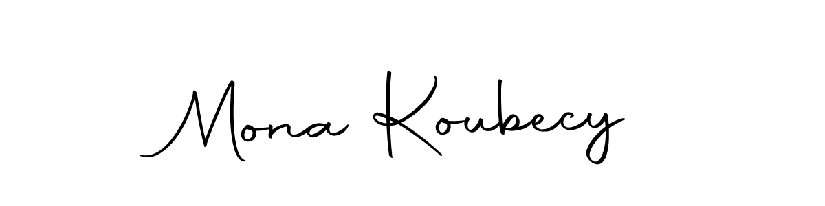 The best way (Autography-DOLnW) to make a short signature is to pick only two or three words in your name. The name Mona Koubecy include a total of six letters. For converting this name. Mona Koubecy signature style 10 images and pictures png