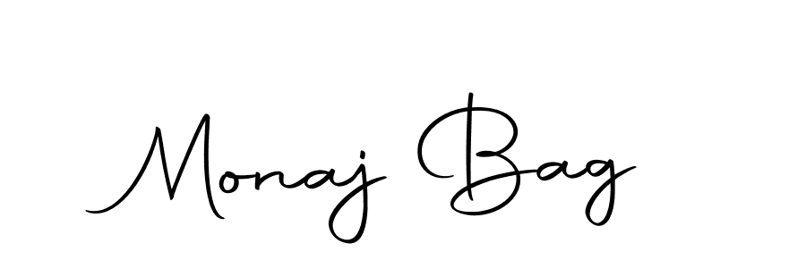 The best way (Autography-DOLnW) to make a short signature is to pick only two or three words in your name. The name Monaj Bag include a total of six letters. For converting this name. Monaj Bag signature style 10 images and pictures png