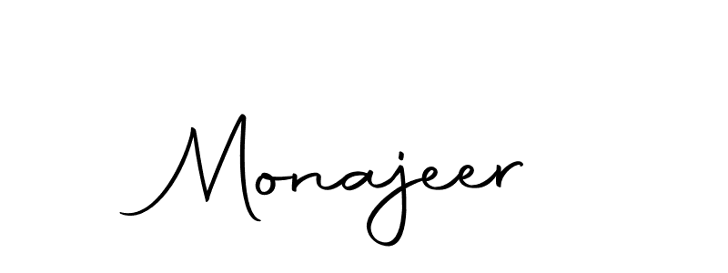 Design your own signature with our free online signature maker. With this signature software, you can create a handwritten (Autography-DOLnW) signature for name Monajeer. Monajeer signature style 10 images and pictures png