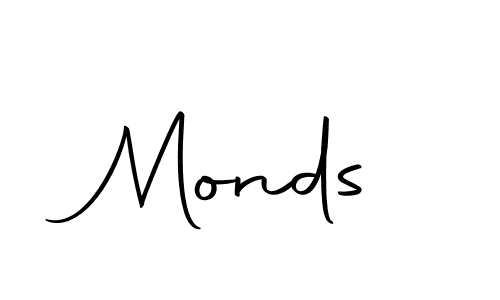 Use a signature maker to create a handwritten signature online. With this signature software, you can design (Autography-DOLnW) your own signature for name Monds. Monds signature style 10 images and pictures png