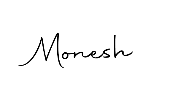 Use a signature maker to create a handwritten signature online. With this signature software, you can design (Autography-DOLnW) your own signature for name Monesh. Monesh signature style 10 images and pictures png