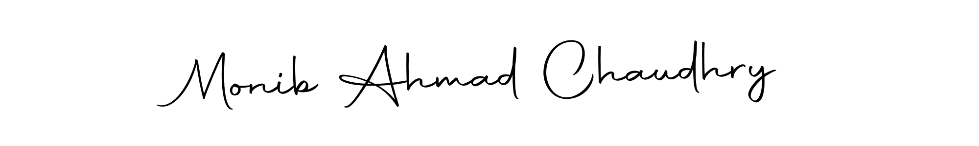 Use a signature maker to create a handwritten signature online. With this signature software, you can design (Autography-DOLnW) your own signature for name Monib Ahmad Chaudhry. Monib Ahmad Chaudhry signature style 10 images and pictures png
