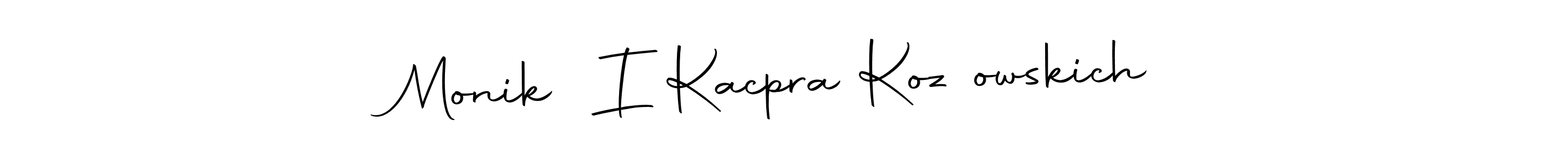 How to make Monikę I Kacpra Kozłowskich name signature. Use Autography-DOLnW style for creating short signs online. This is the latest handwritten sign. Monikę I Kacpra Kozłowskich signature style 10 images and pictures png