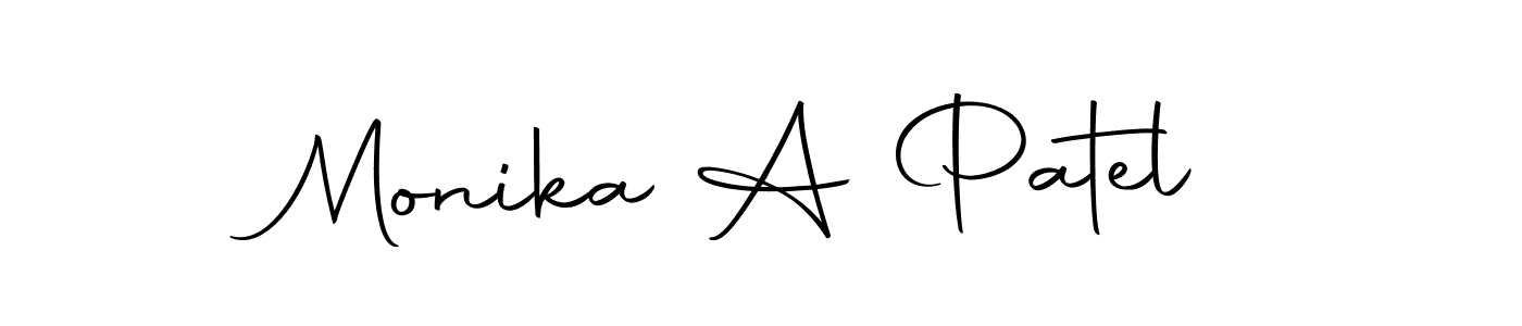 Make a beautiful signature design for name Monika A Patel. Use this online signature maker to create a handwritten signature for free. Monika A Patel signature style 10 images and pictures png