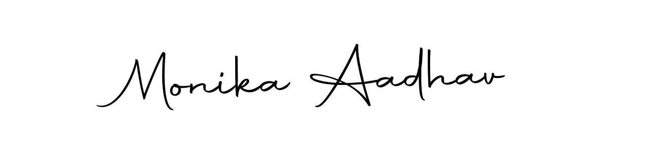 Use a signature maker to create a handwritten signature online. With this signature software, you can design (Autography-DOLnW) your own signature for name Monika Aadhav. Monika Aadhav signature style 10 images and pictures png