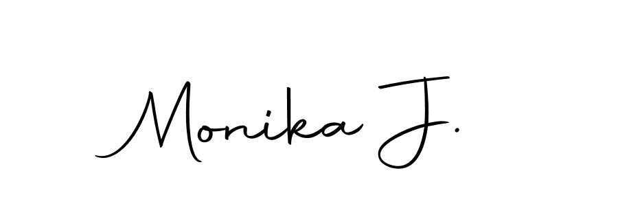 Use a signature maker to create a handwritten signature online. With this signature software, you can design (Autography-DOLnW) your own signature for name Monika J.. Monika J. signature style 10 images and pictures png