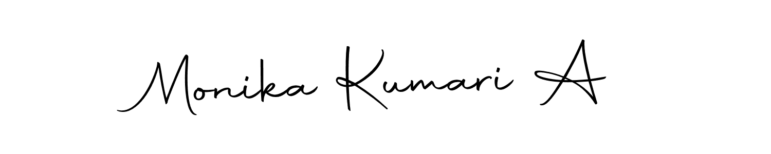 Also we have Monika Kumari A name is the best signature style. Create professional handwritten signature collection using Autography-DOLnW autograph style. Monika Kumari A signature style 10 images and pictures png