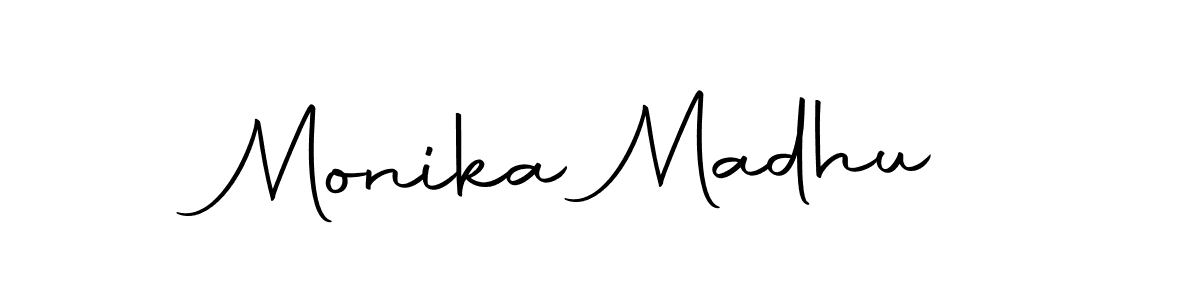 Use a signature maker to create a handwritten signature online. With this signature software, you can design (Autography-DOLnW) your own signature for name Monika Madhu. Monika Madhu signature style 10 images and pictures png