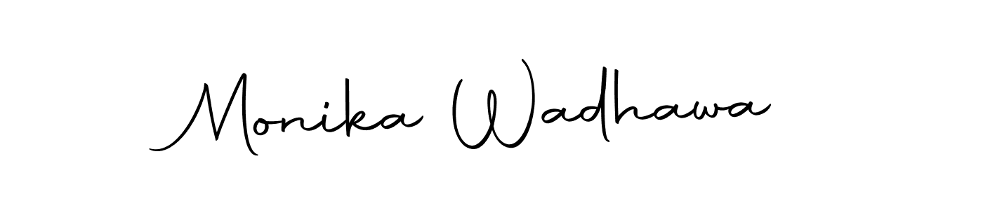 Make a beautiful signature design for name Monika Wadhawa. Use this online signature maker to create a handwritten signature for free. Monika Wadhawa signature style 10 images and pictures png