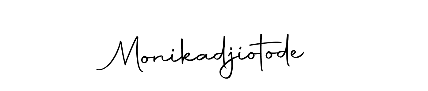 Use a signature maker to create a handwritten signature online. With this signature software, you can design (Autography-DOLnW) your own signature for name Monikadjiotode. Monikadjiotode signature style 10 images and pictures png