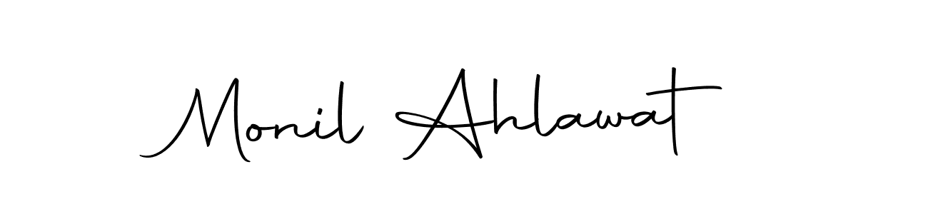 Use a signature maker to create a handwritten signature online. With this signature software, you can design (Autography-DOLnW) your own signature for name Monil Ahlawat. Monil Ahlawat signature style 10 images and pictures png