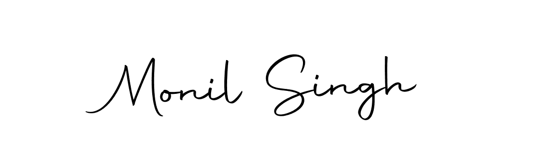 The best way (Autography-DOLnW) to make a short signature is to pick only two or three words in your name. The name Monil Singh include a total of six letters. For converting this name. Monil Singh signature style 10 images and pictures png