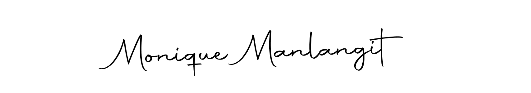 Make a beautiful signature design for name Monique Manlangit. Use this online signature maker to create a handwritten signature for free. Monique Manlangit signature style 10 images and pictures png