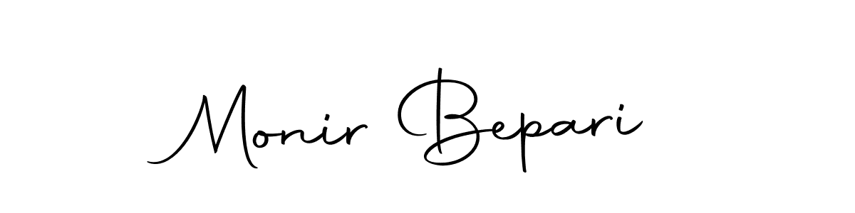 Use a signature maker to create a handwritten signature online. With this signature software, you can design (Autography-DOLnW) your own signature for name Monir Bepari. Monir Bepari signature style 10 images and pictures png