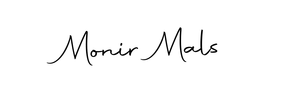 Make a beautiful signature design for name Monir Mals. With this signature (Autography-DOLnW) style, you can create a handwritten signature for free. Monir Mals signature style 10 images and pictures png