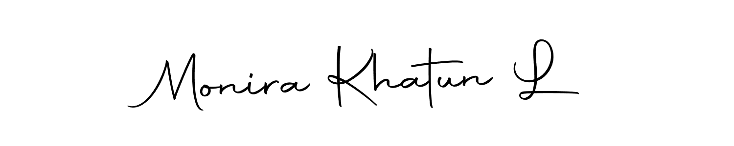 The best way (Autography-DOLnW) to make a short signature is to pick only two or three words in your name. The name Monira Khatun L include a total of six letters. For converting this name. Monira Khatun L signature style 10 images and pictures png
