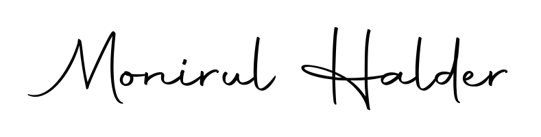 Looking for an artistic signature for Monirul Halder? The Autography-DOLnW calligraphy style gives a sophisticated flow suitable for business cards and emails. Monirul Halder signature style 10 images and pictures png