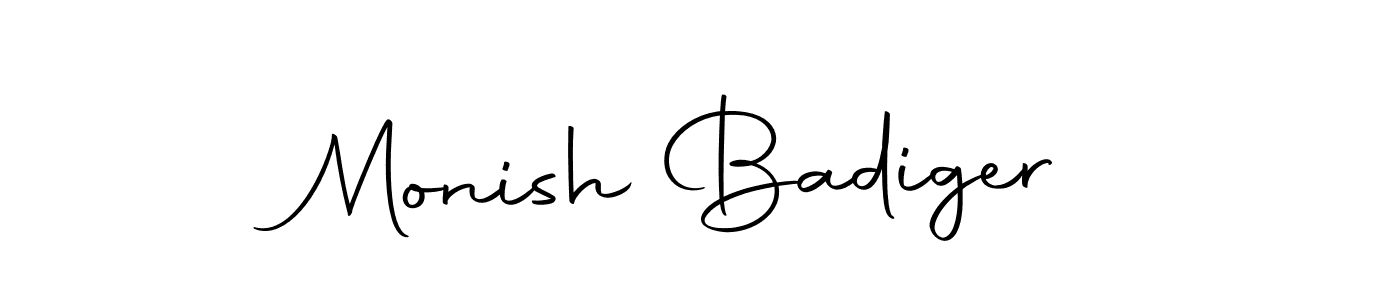 The best way (Autography-DOLnW) to make a short signature is to pick only two or three words in your name. The name Monish Badiger include a total of six letters. For converting this name. Monish Badiger signature style 10 images and pictures png