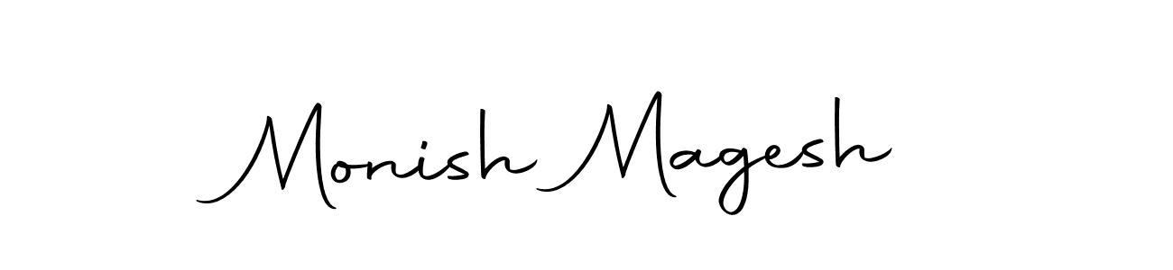 Design your own signature with our free online signature maker. With this signature software, you can create a handwritten (Autography-DOLnW) signature for name Monish Magesh. Monish Magesh signature style 10 images and pictures png