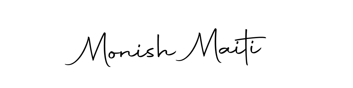 Make a beautiful signature design for name Monish Maiti. With this signature (Autography-DOLnW) style, you can create a handwritten signature for free. Monish Maiti signature style 10 images and pictures png
