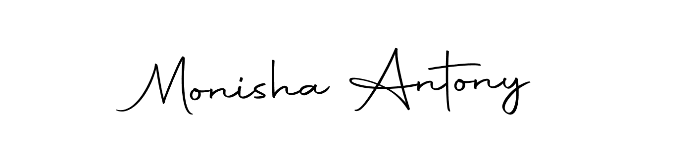 if you are searching for the best signature style for your name Monisha Antony. so please give up your signature search. here we have designed multiple signature styles  using Autography-DOLnW. Monisha Antony signature style 10 images and pictures png