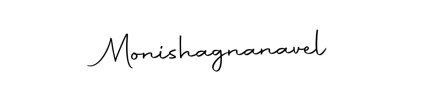 Create a beautiful signature design for name Monishagnanavel. With this signature (Autography-DOLnW) fonts, you can make a handwritten signature for free. Monishagnanavel signature style 10 images and pictures png