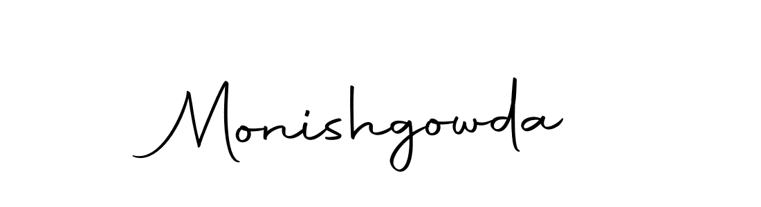 Monishgowda stylish signature style. Best Handwritten Sign (Autography-DOLnW) for my name. Handwritten Signature Collection Ideas for my name Monishgowda. Monishgowda signature style 10 images and pictures png