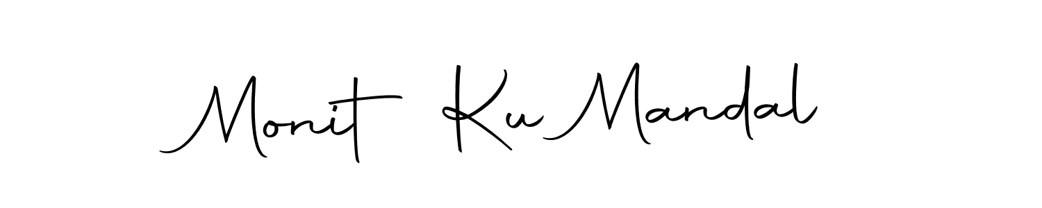 How to make Monit Ku Mandal name signature. Use Autography-DOLnW style for creating short signs online. This is the latest handwritten sign. Monit Ku Mandal signature style 10 images and pictures png