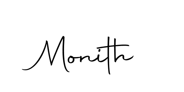 How to make Monith name signature. Use Autography-DOLnW style for creating short signs online. This is the latest handwritten sign. Monith signature style 10 images and pictures png