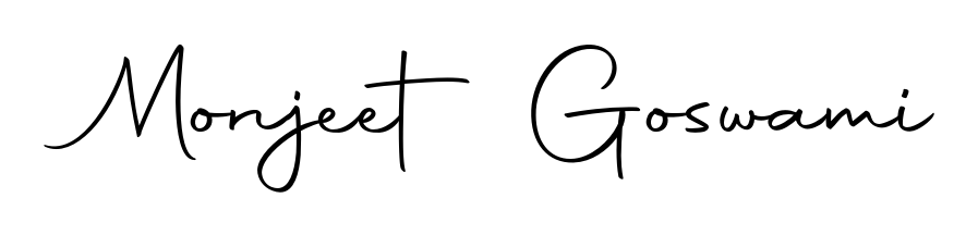 Create a beautiful signature design for name Monjeet Goswami. With this signature (Autography-DOLnW) fonts, you can make a handwritten signature for free. Monjeet Goswami signature style 10 images and pictures png
