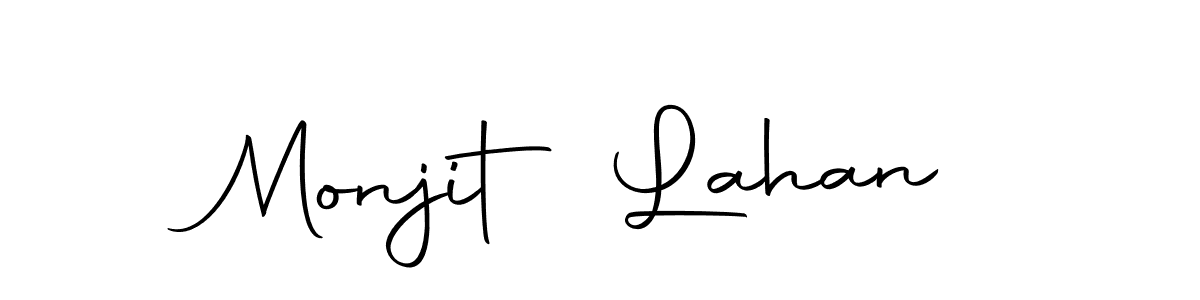 Make a beautiful signature design for name Monjit Lahan. Use this online signature maker to create a handwritten signature for free. Monjit Lahan signature style 10 images and pictures png