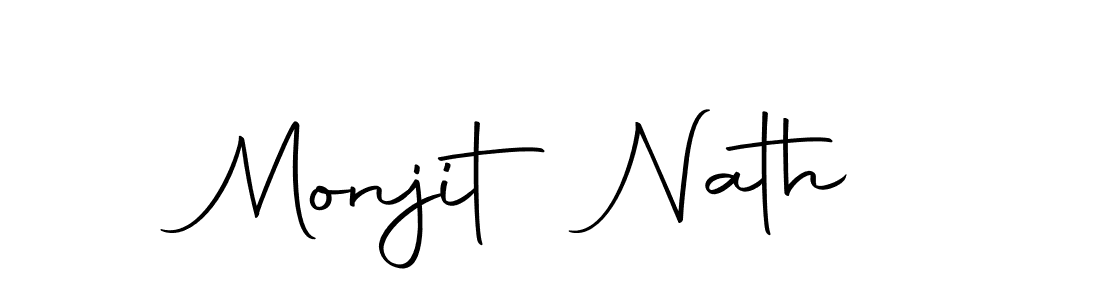 Create a beautiful signature design for name Monjit Nath. With this signature (Autography-DOLnW) fonts, you can make a handwritten signature for free. Monjit Nath signature style 10 images and pictures png