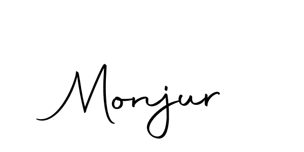 Make a beautiful signature design for name Monjur. Use this online signature maker to create a handwritten signature for free. Monjur signature style 10 images and pictures png