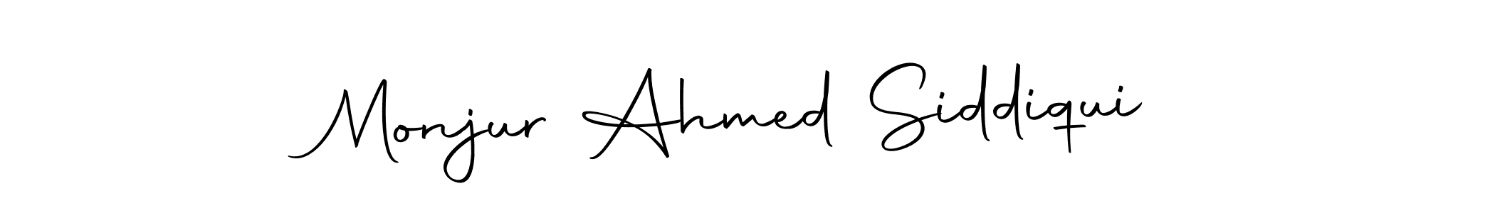 You should practise on your own different ways (Autography-DOLnW) to write your name (Monjur Ahmed Siddiqui) in signature. don't let someone else do it for you. Monjur Ahmed Siddiqui signature style 10 images and pictures png
